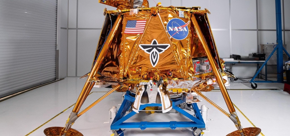 cosmosportal maanlander in NASA onderzoeksfaciliteit