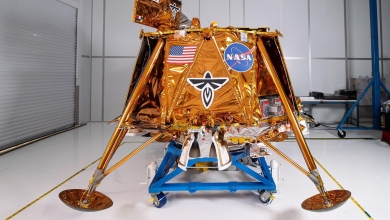 cosmosportal maanlander in NASA onderzoeksfaciliteit